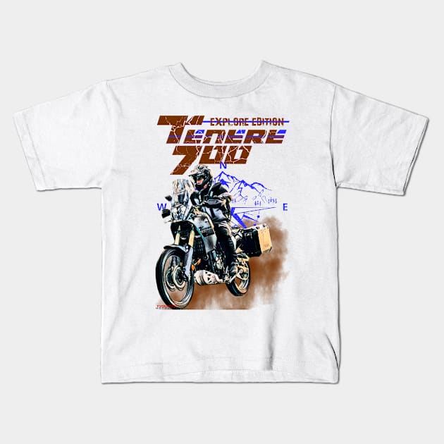 Tenere T7 700 Kids T-Shirt by EvolutionMotoarte